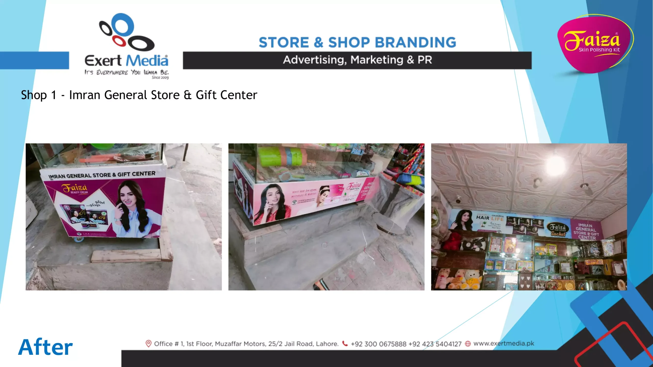 Faiza Beauty Cream Store & Shop Branding - Dhareema, Sargodha-04