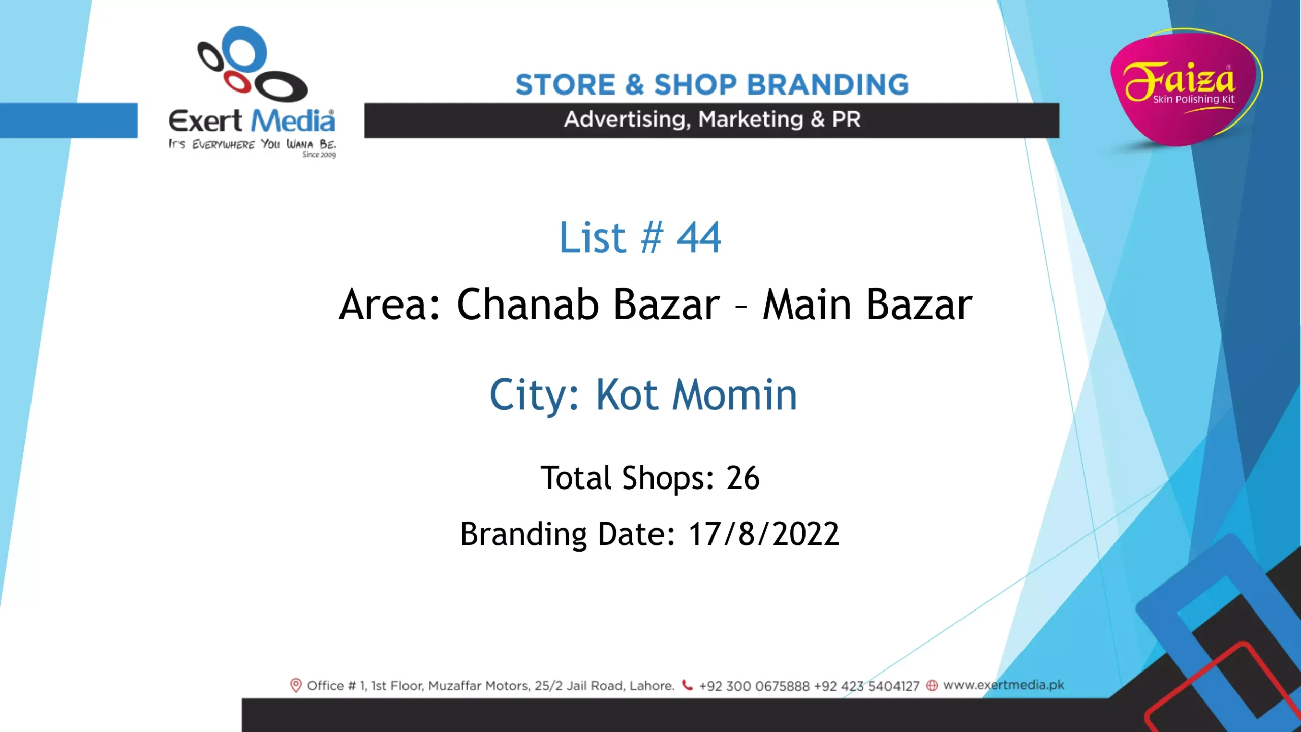 Faiza Beauty Cream Store & Shop Branding - Kot Momin-01