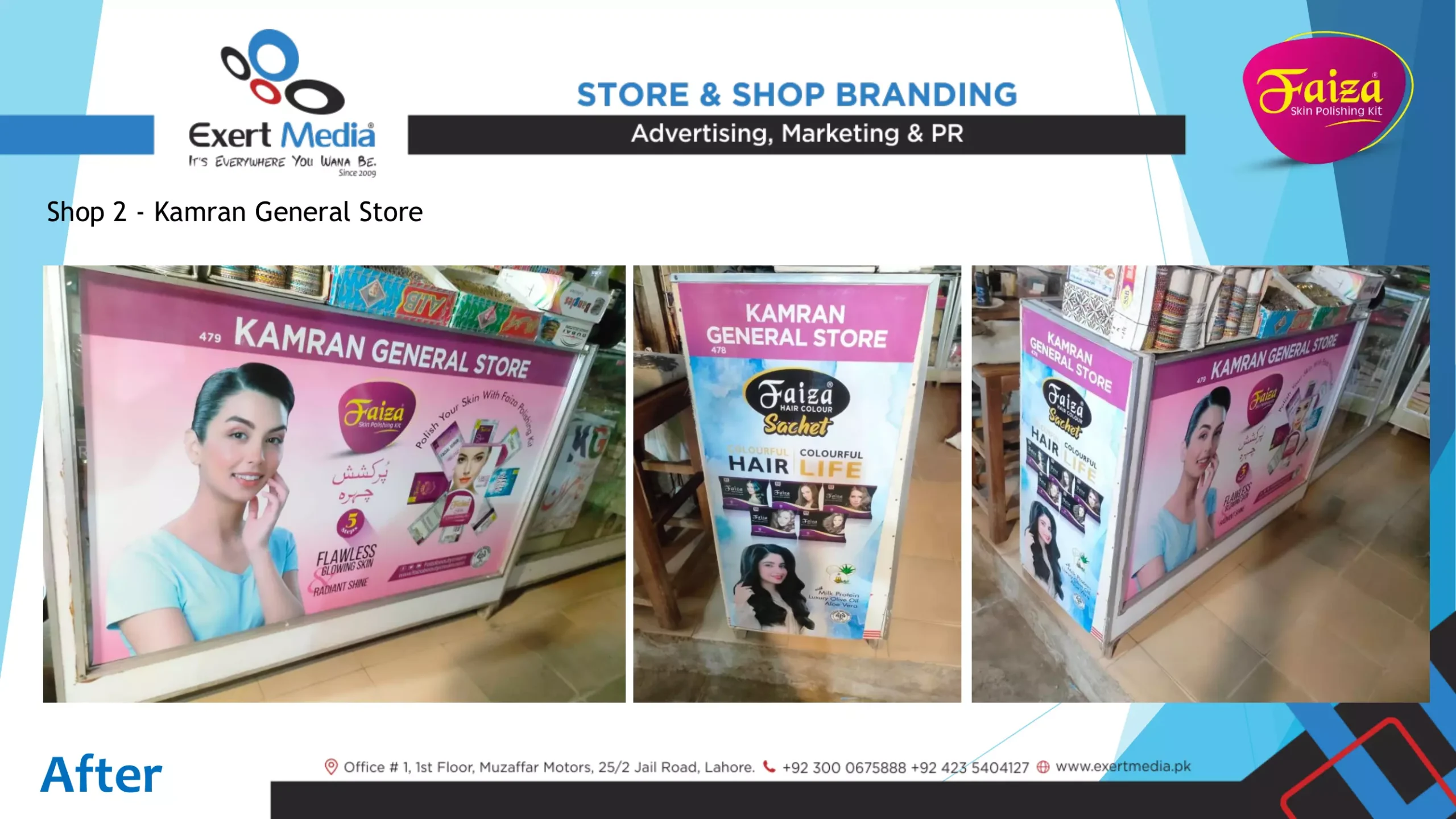 Faiza Beauty Cream Store & Shop Branding - Main Bazar - Ghalla Mandi, Bhalwal-03